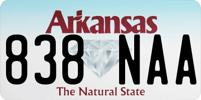 AR license plate 838NAA
