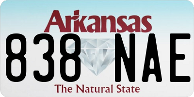 AR license plate 838NAE