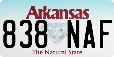 AR license plate 838NAF