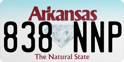AR license plate 838NNP