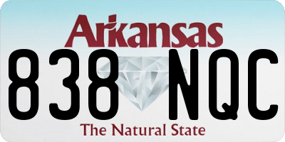 AR license plate 838NQC
