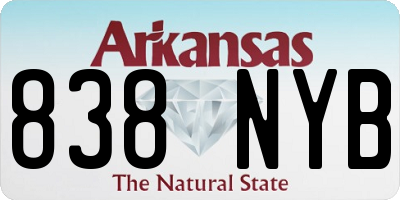 AR license plate 838NYB