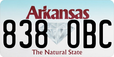 AR license plate 838OBC