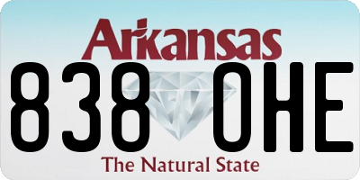 AR license plate 838OHE