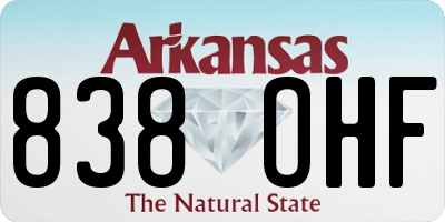 AR license plate 838OHF