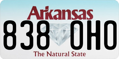 AR license plate 838OHO