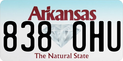 AR license plate 838OHU