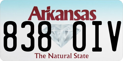 AR license plate 838OIV