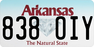 AR license plate 838OIY