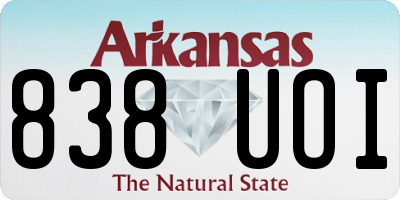 AR license plate 838UOI