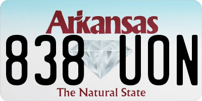 AR license plate 838UON