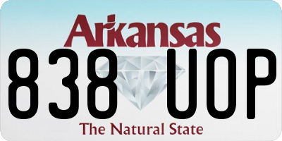 AR license plate 838UOP