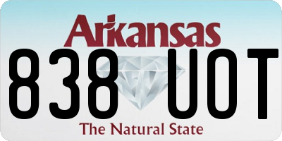 AR license plate 838UOT