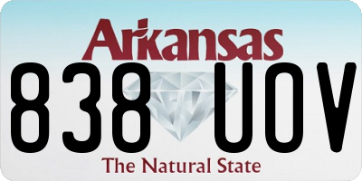 AR license plate 838UOV