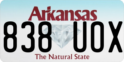 AR license plate 838UOX