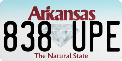 AR license plate 838UPE