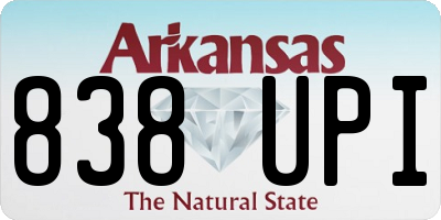 AR license plate 838UPI