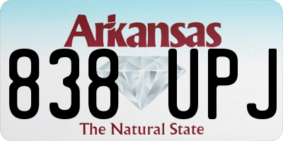 AR license plate 838UPJ