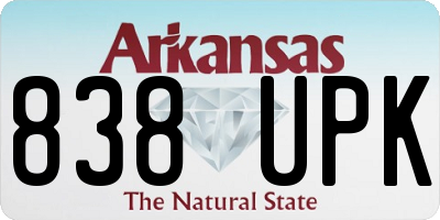 AR license plate 838UPK