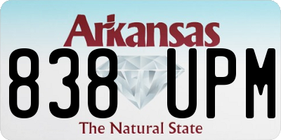 AR license plate 838UPM