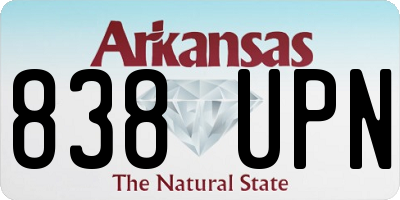 AR license plate 838UPN