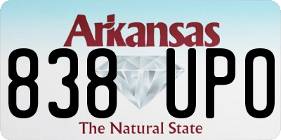 AR license plate 838UPO