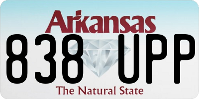 AR license plate 838UPP