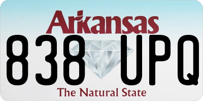 AR license plate 838UPQ