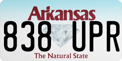 AR license plate 838UPR