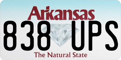 AR license plate 838UPS