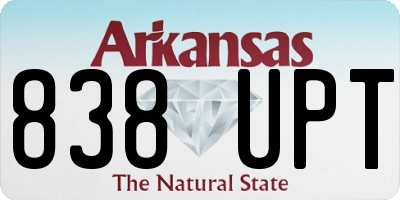 AR license plate 838UPT