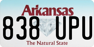 AR license plate 838UPU