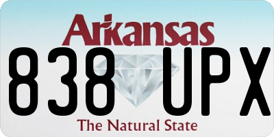 AR license plate 838UPX