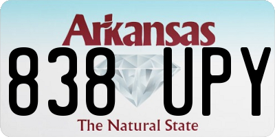 AR license plate 838UPY