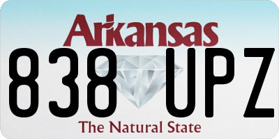 AR license plate 838UPZ