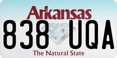 AR license plate 838UQA