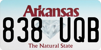 AR license plate 838UQB