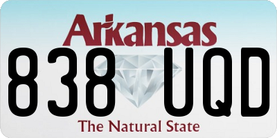 AR license plate 838UQD