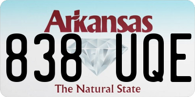 AR license plate 838UQE