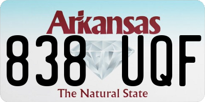 AR license plate 838UQF