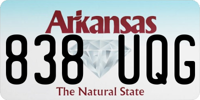 AR license plate 838UQG