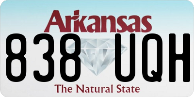 AR license plate 838UQH