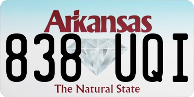 AR license plate 838UQI