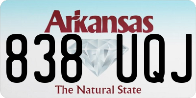 AR license plate 838UQJ