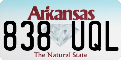 AR license plate 838UQL