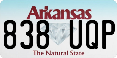 AR license plate 838UQP
