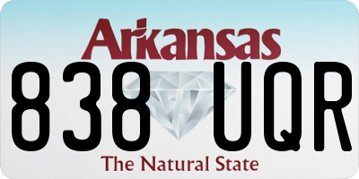AR license plate 838UQR