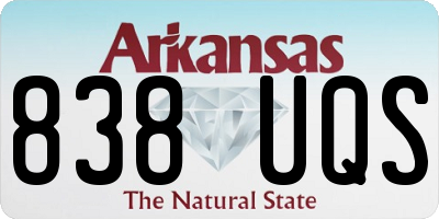 AR license plate 838UQS