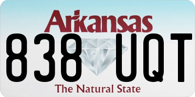 AR license plate 838UQT