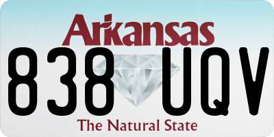 AR license plate 838UQV